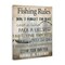 Stupell Industries Fishing Rules List Canvas Wall Art Design by Kim Allen